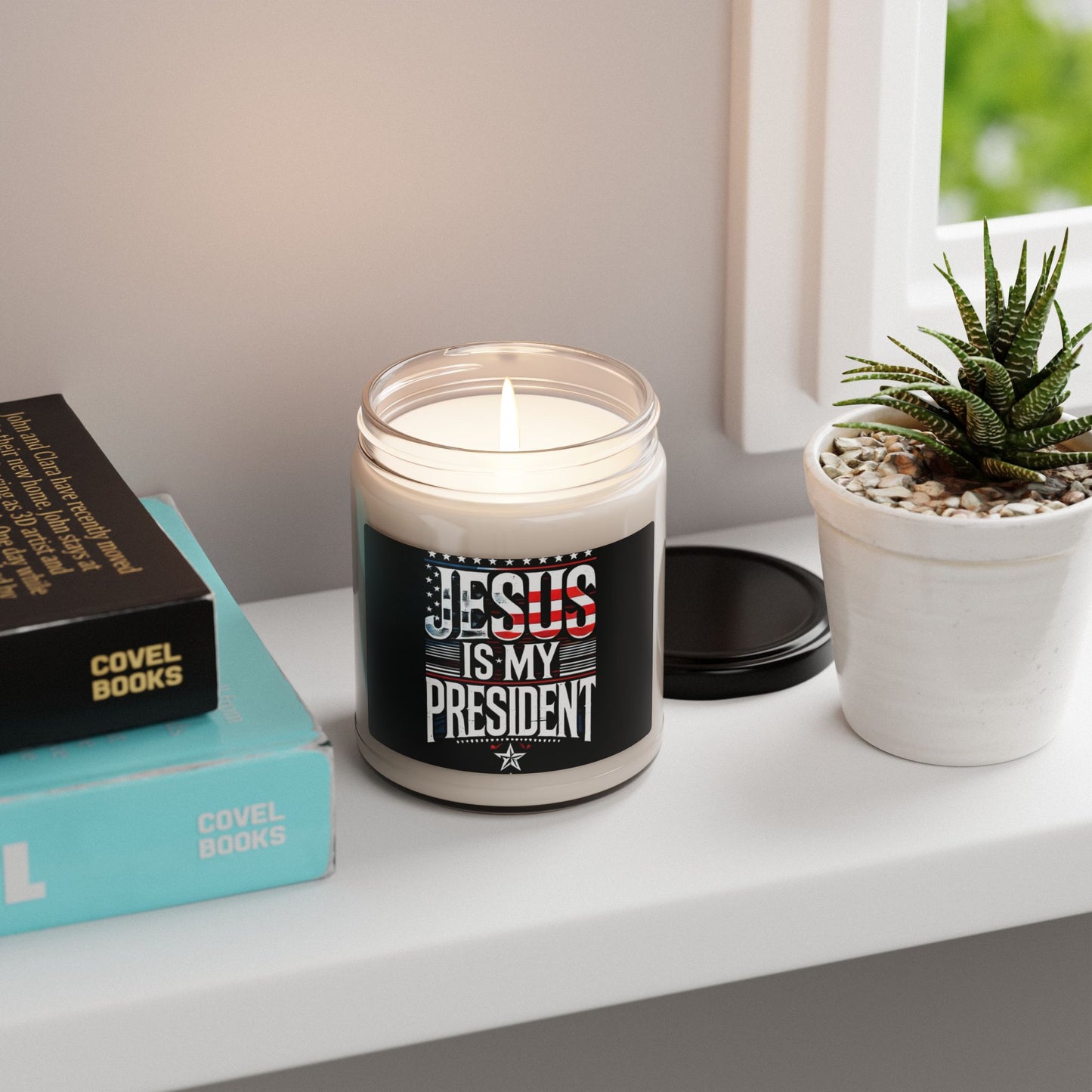 Patriotic Soy Candle - 'Jesus is My President' 9oz