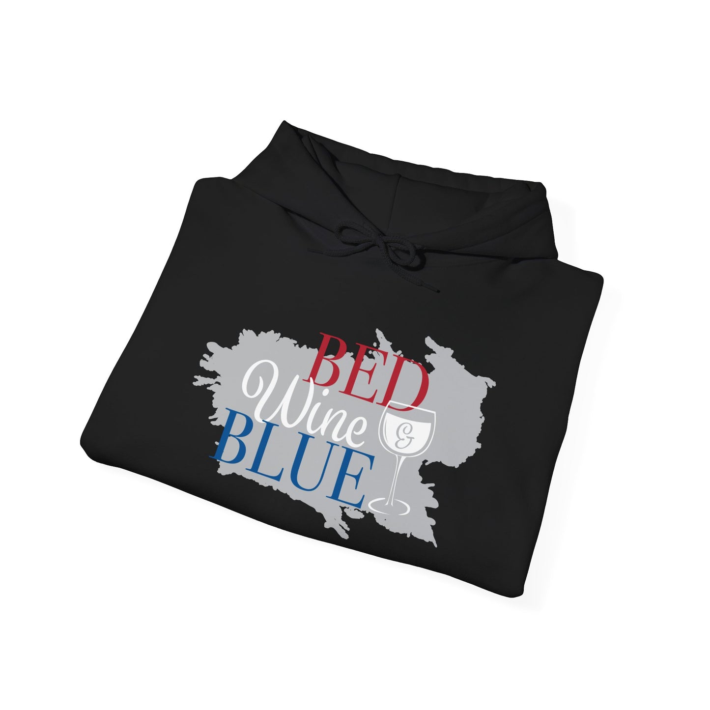 Unisex Hooded Sweatshirt - 'Red, Wine & Blue' Comfortable Casual Wear