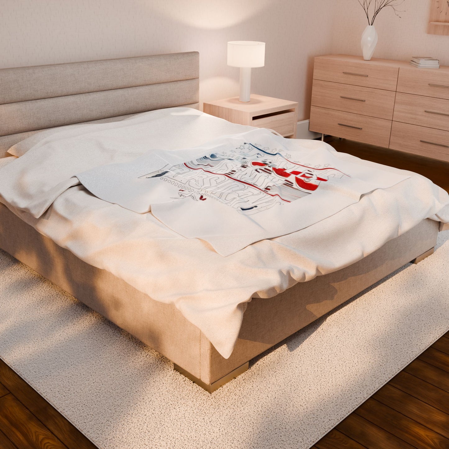 Patriotic Velveteen Plush Blanket | 'Jesus is My President' Cozy Throw for Faith & Freedom